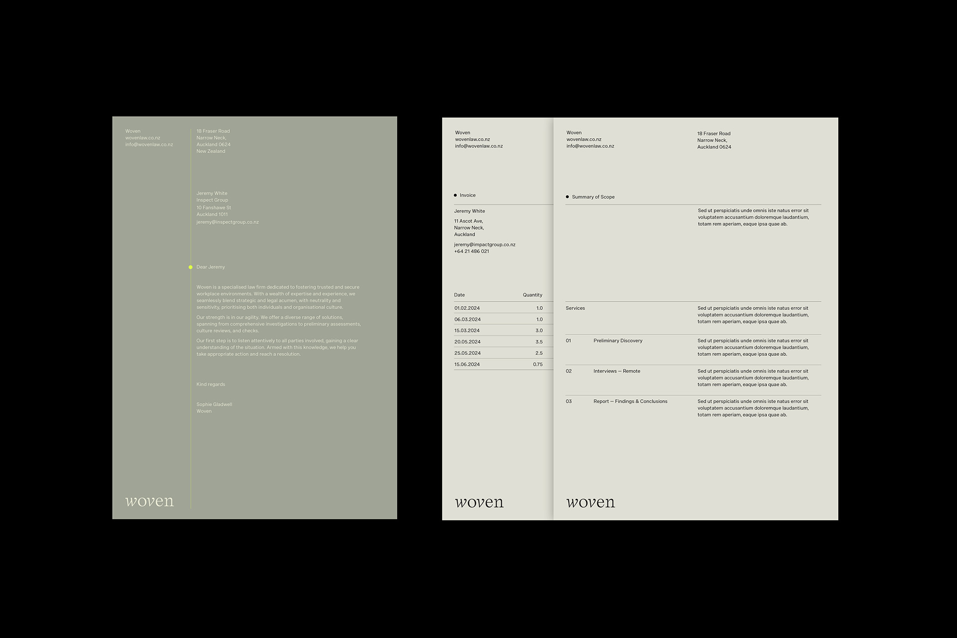Smith & Peach Woven Work Brand Strategy Design Website