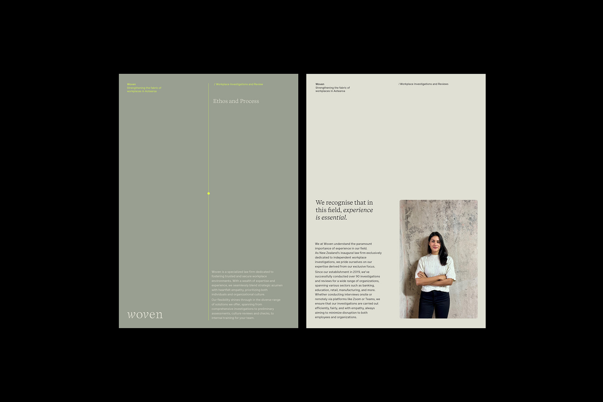 Smith & Peach Woven Work Brand Strategy Design Website